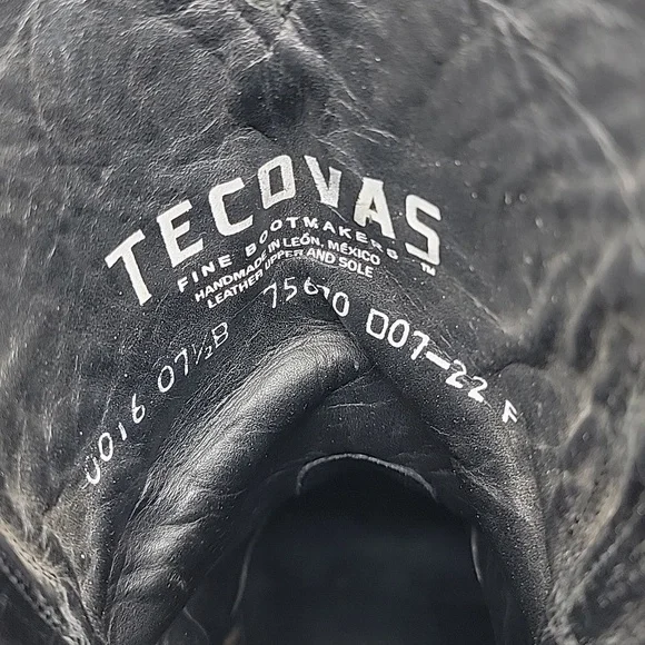 Tecovas Jolene Black Leather Boots 7.5 - Picture 11 of 14